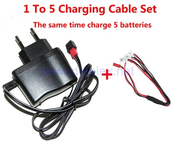 XK-K123 AS350 wltoys V931 helicopter parts 1 to 5 charging cable set (charger + balance charging cable) - Click Image to Close